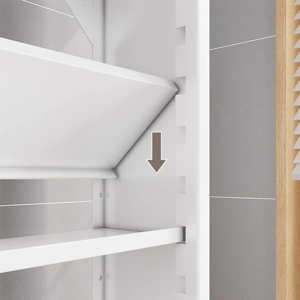 Armoire de rangement de salle de bain au toucher délicat, avec porte rabattable, armoire de rangemen