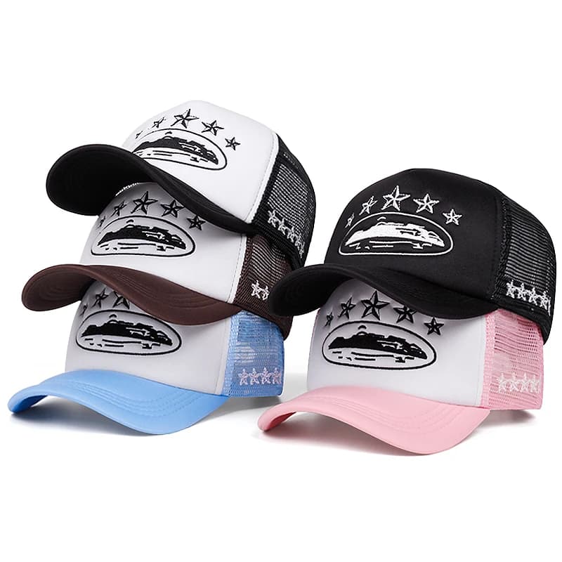 Nouveau chapeau en maille cinq étoiles pour hommes, chapeau Hip Hop de rue pour femmes, pare-soleil 