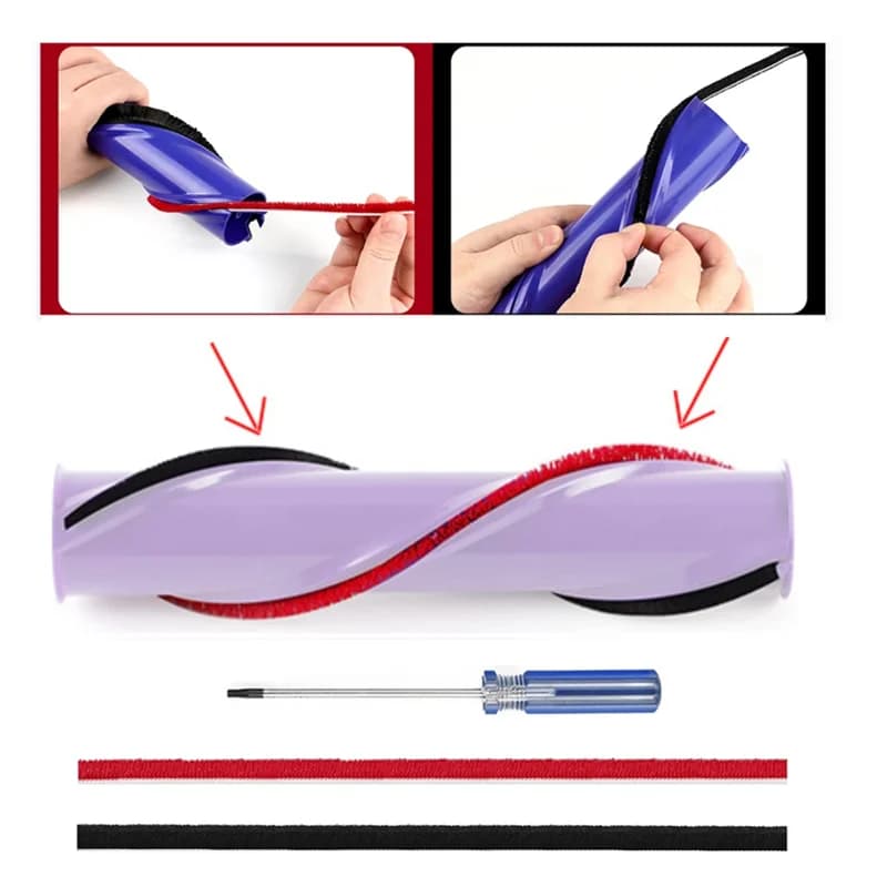 Bande en peluche douce pour aspirateur Dyson V7, V8, V10, V11, accessoires de rêve, brosse à rouleau