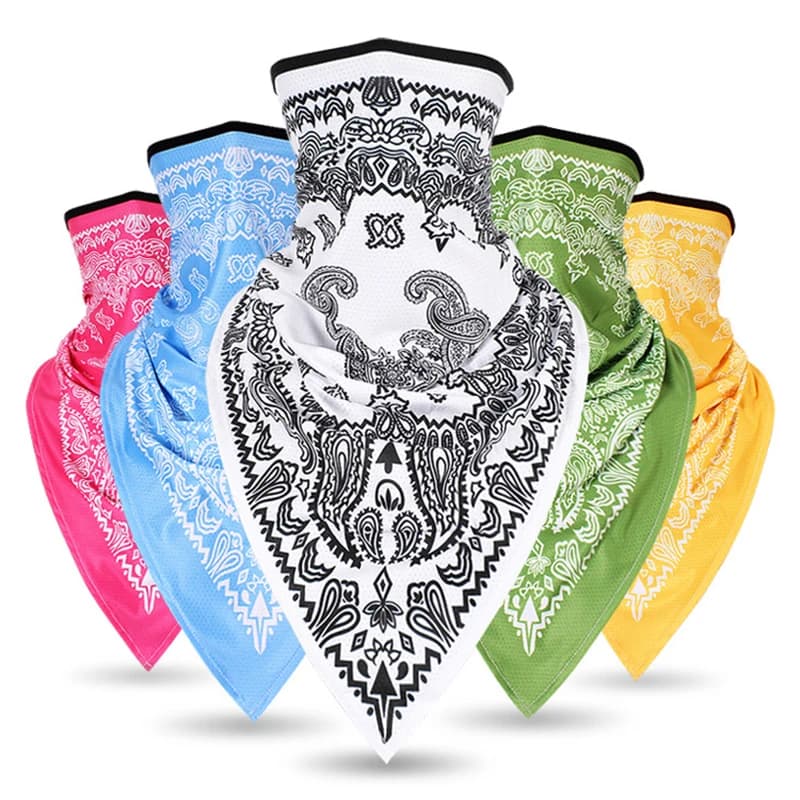 Masque bandana Paisley pour hommes et femmes, couvre-visage rond Triangle, écharpe tube de ski, pêch