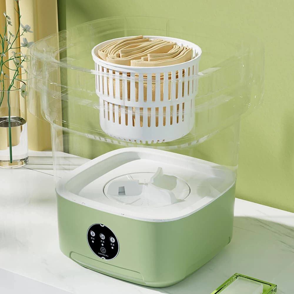 Machine à Laver Pliante Portable de Grande Capacité, 6L/11L, avec vaccoir à Rotation E27, pour Vêtem