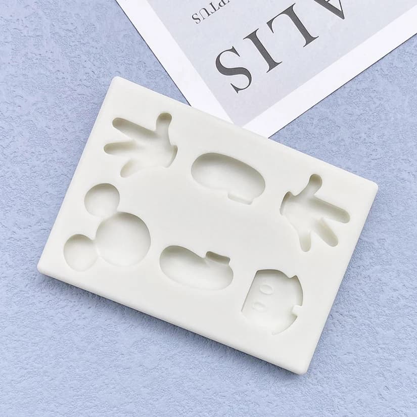 Moule en silicone de dessin animé pour la pâtisserie, outils en résine, moule à cupcakes, outils de 