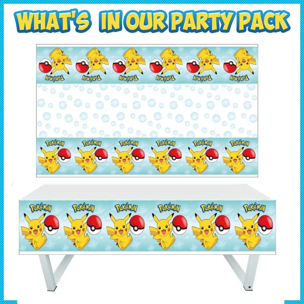 Nappe Pokemon, décorations de fête d'anniversaire, vaisselle jetable pour réception-cadeau pour bébé