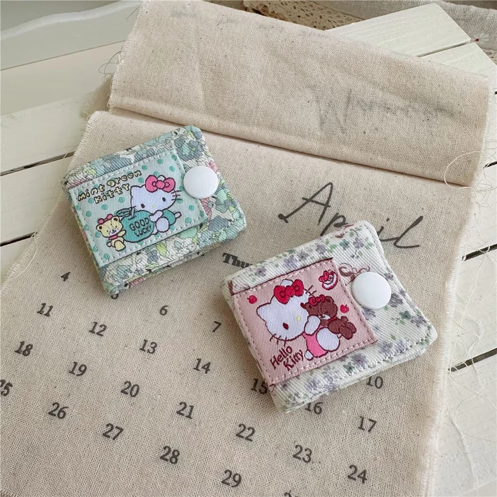 Hello Kitty tissu câble de données pince de rangement Kt chat chargeur cordon support de stockage li