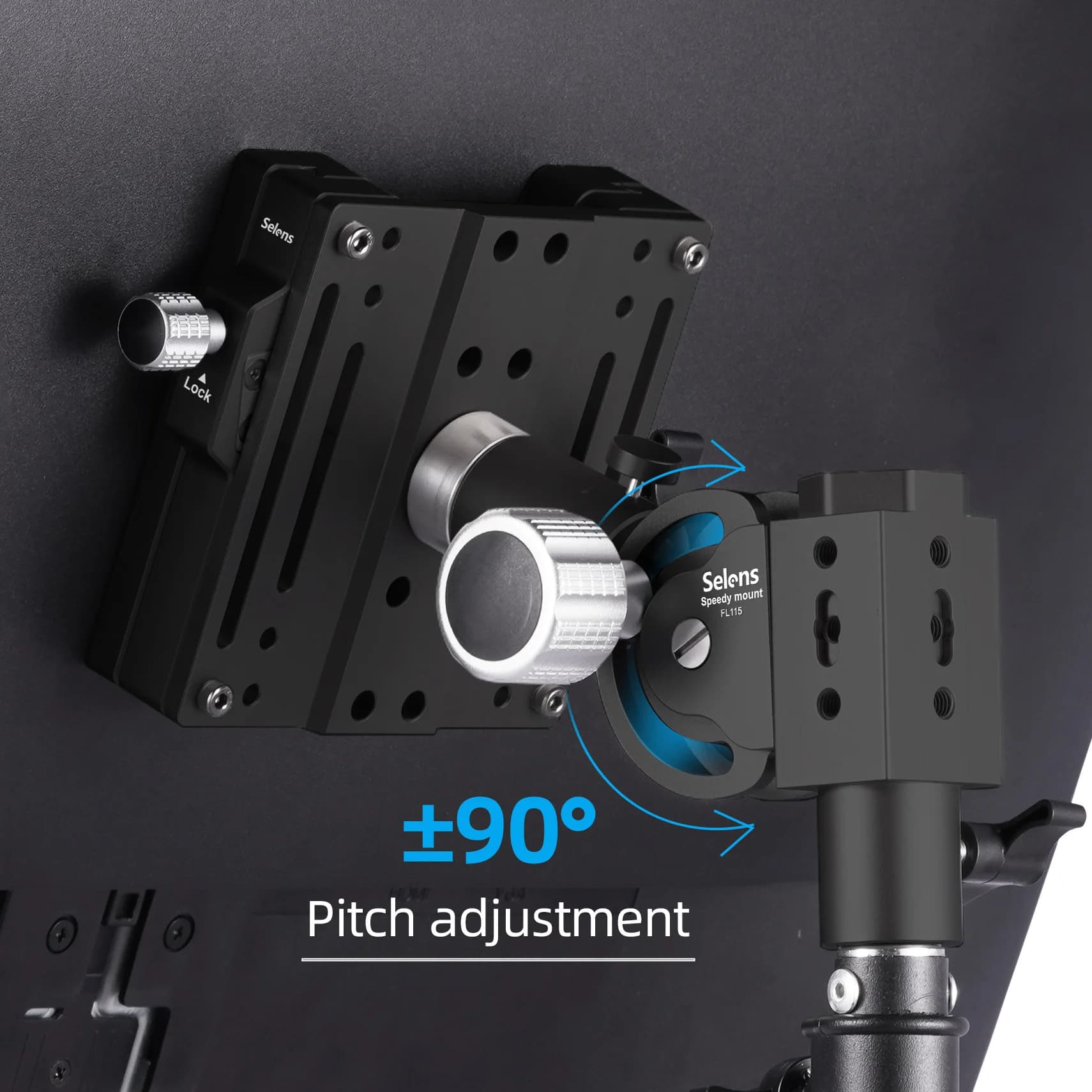 Support pour moniteur LED TV Selens pour base de support réglable 360 ° Support universel rotatif su