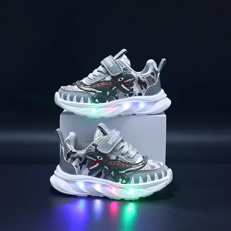 Chaussures lumineuses Led pour garçons, baskets décontractées Mickey pour enfants, chaussures de Spo