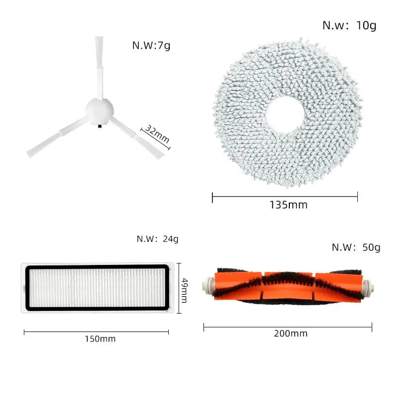 Consommables pour Dreame L10s ultra/L10 Ultra XIAOMI Mijia B116 X10 + X20 + 1S, accessoires, brosse 