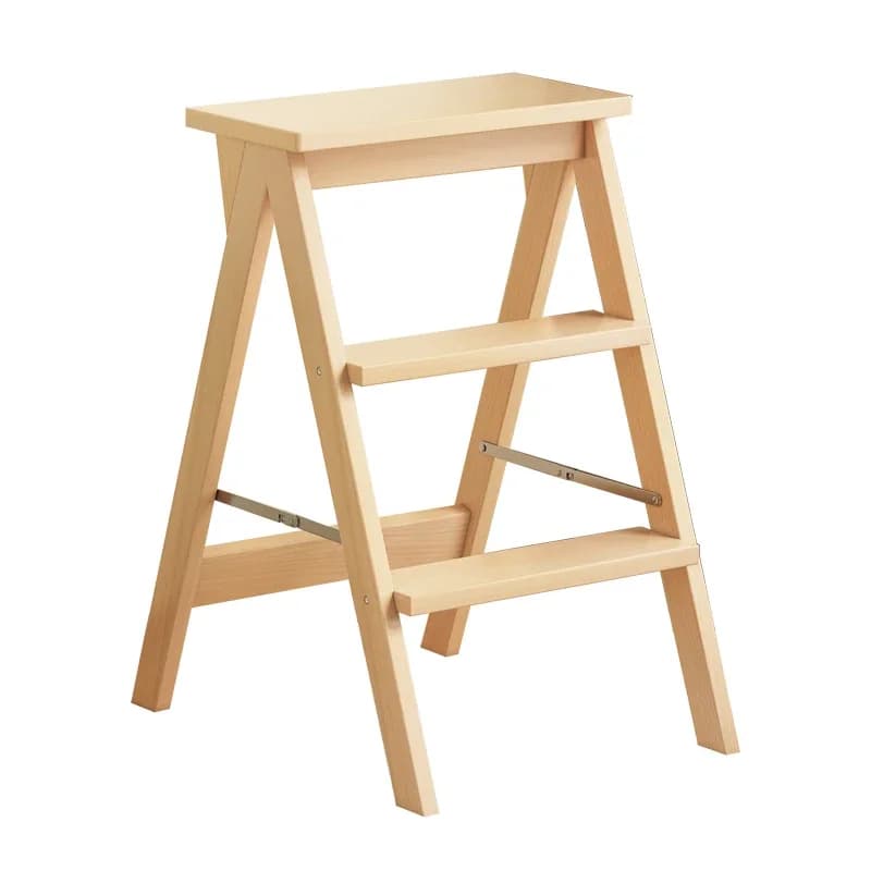 Tabouret à échelle en bambou pour la maison et la cuisine, chaise pliante, multifonctionnel, pédale,