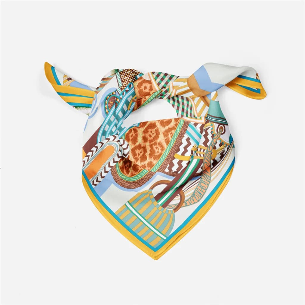 53cm Design magnifique selle marque carré écharpe femme nouvelle Foulard en soie femmes Bandana luxe