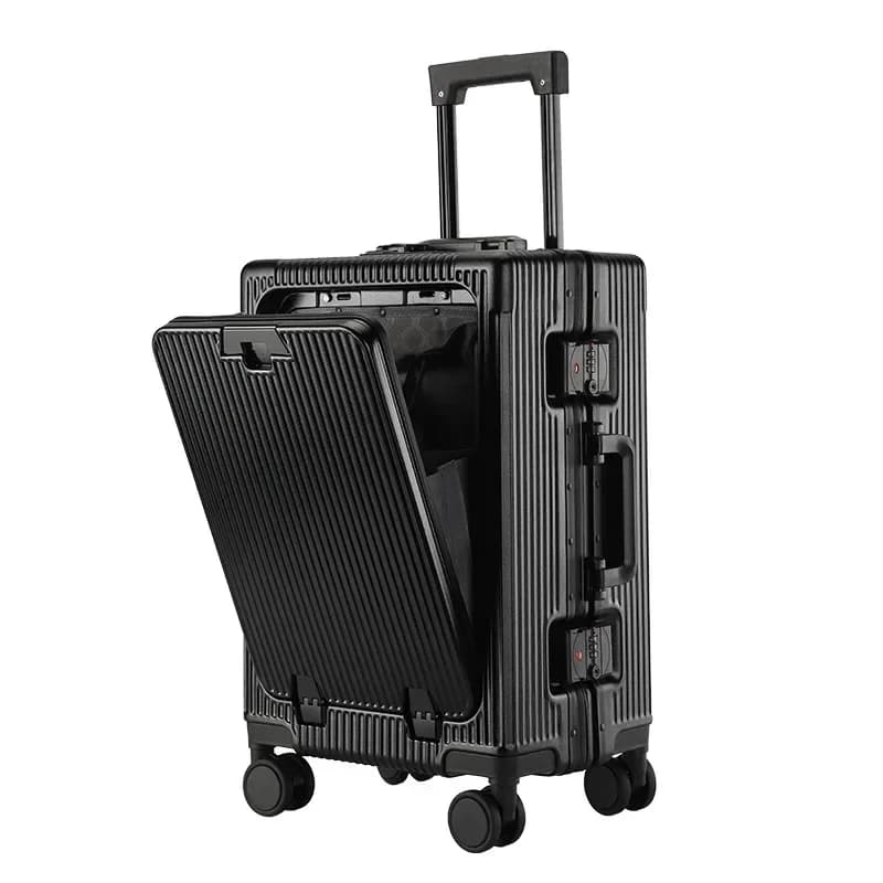 Valise de voyage portable de haute qualité à ouverture frontale pour ordinateur portable, bagage à r