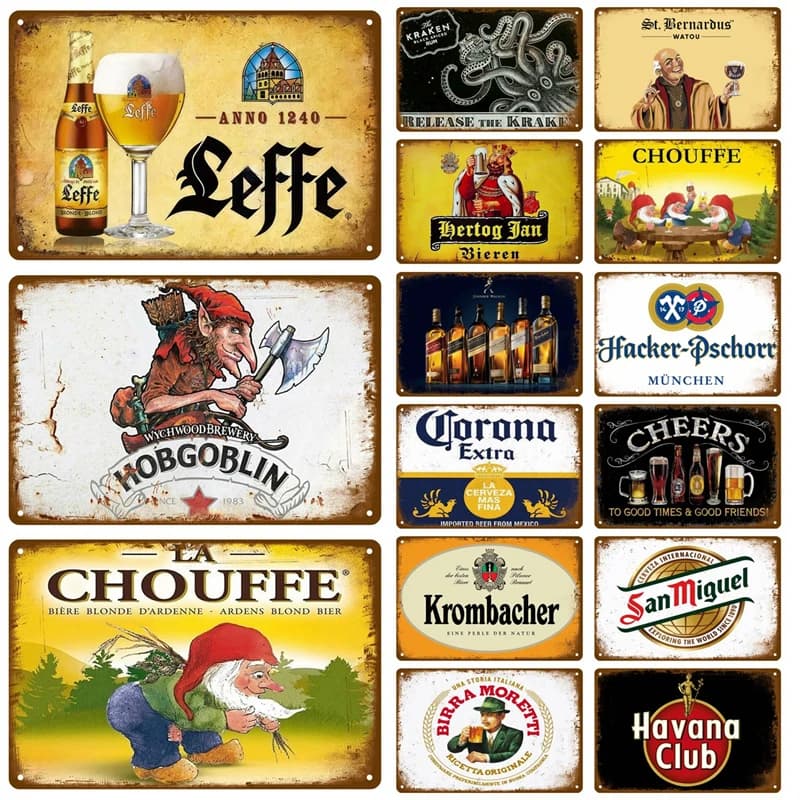 Plaque murale rétro en étain pour bière, affiche d'art pour Club, Pub, Bar, décoration de maison, si