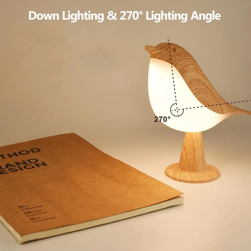 3 couleurs LED sans fil capteur chevet nuit Dimmable oiseau lampes contrôle tactile USB lampes de Ta