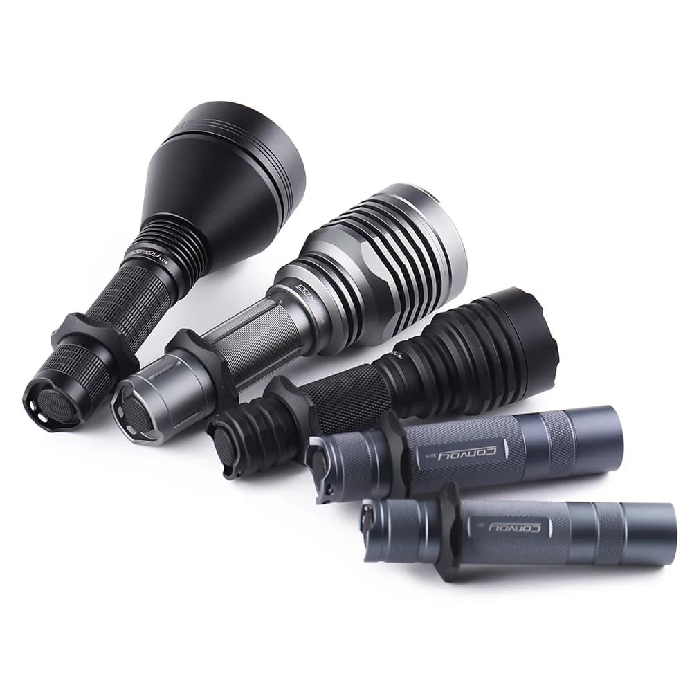 Anneau tactique en silicone Convoy pour lampe de poche adapté aux diamètres de 24 à 27 mm