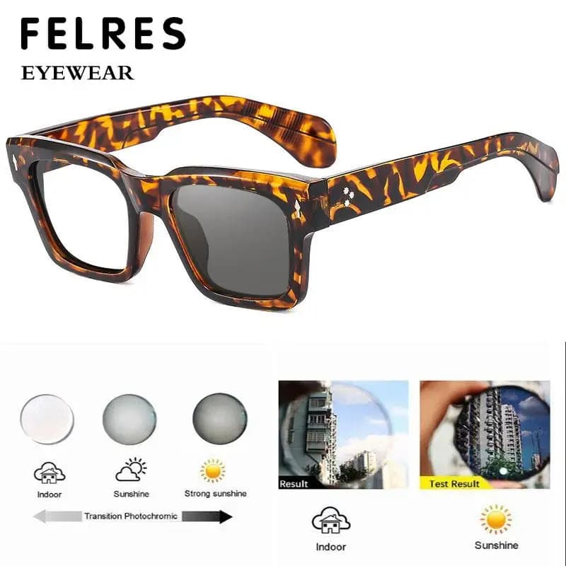 Lunettes de lecture photochromiques à monture épaisse de styliste, tendance pour hommes et femmes, l