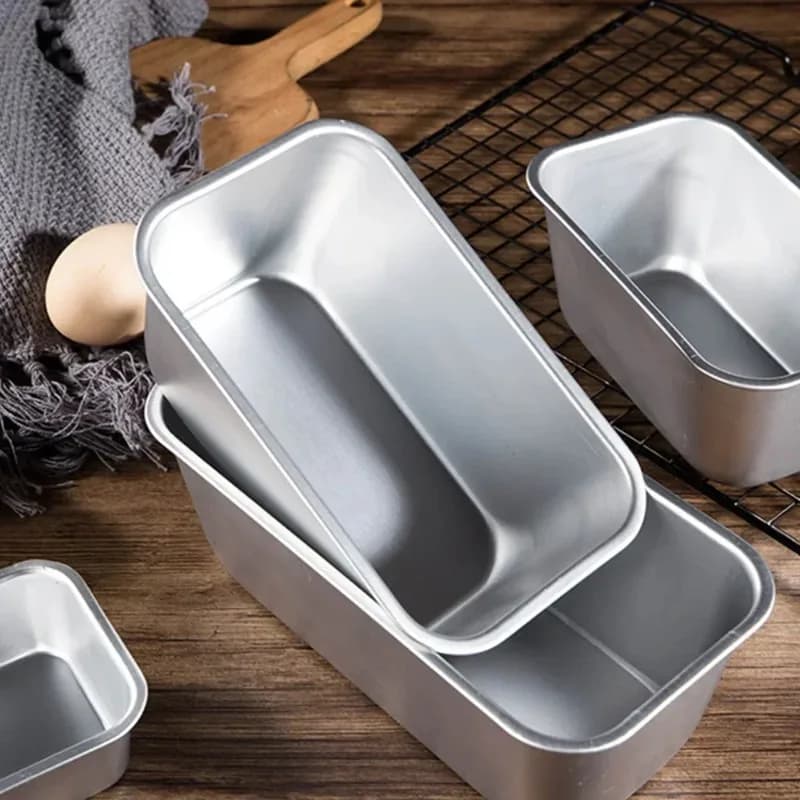 Moule à pain rectangulaire en aluminium, 5 tailles, plateau en étain pour pain, boîte à fromage anti