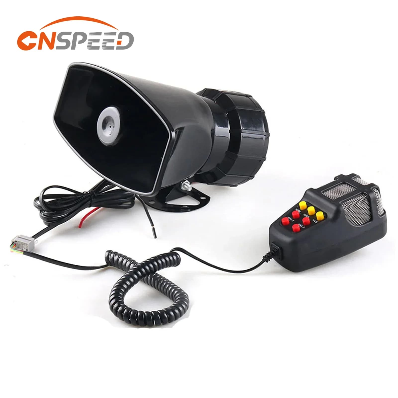 Klaxon d'alarme électronique pour voiture, 7 sons, 12V, 100W, 125db, sirène d'avertissement, moto, p