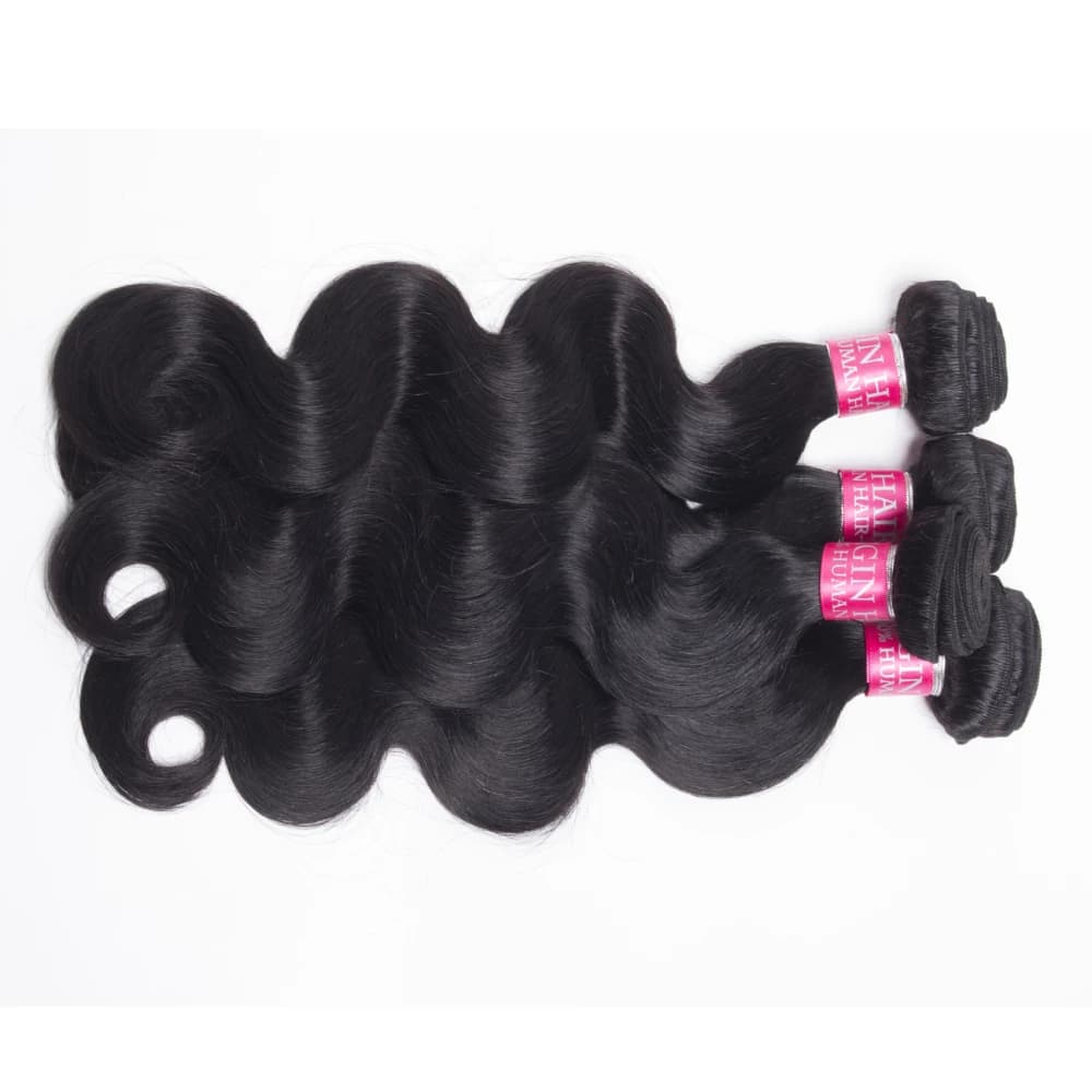 Extensions de Cheveux Humains Ondulés Naturels Brésiliens Remy – Lots de 1/3/4 Pièces Noirs Naturels