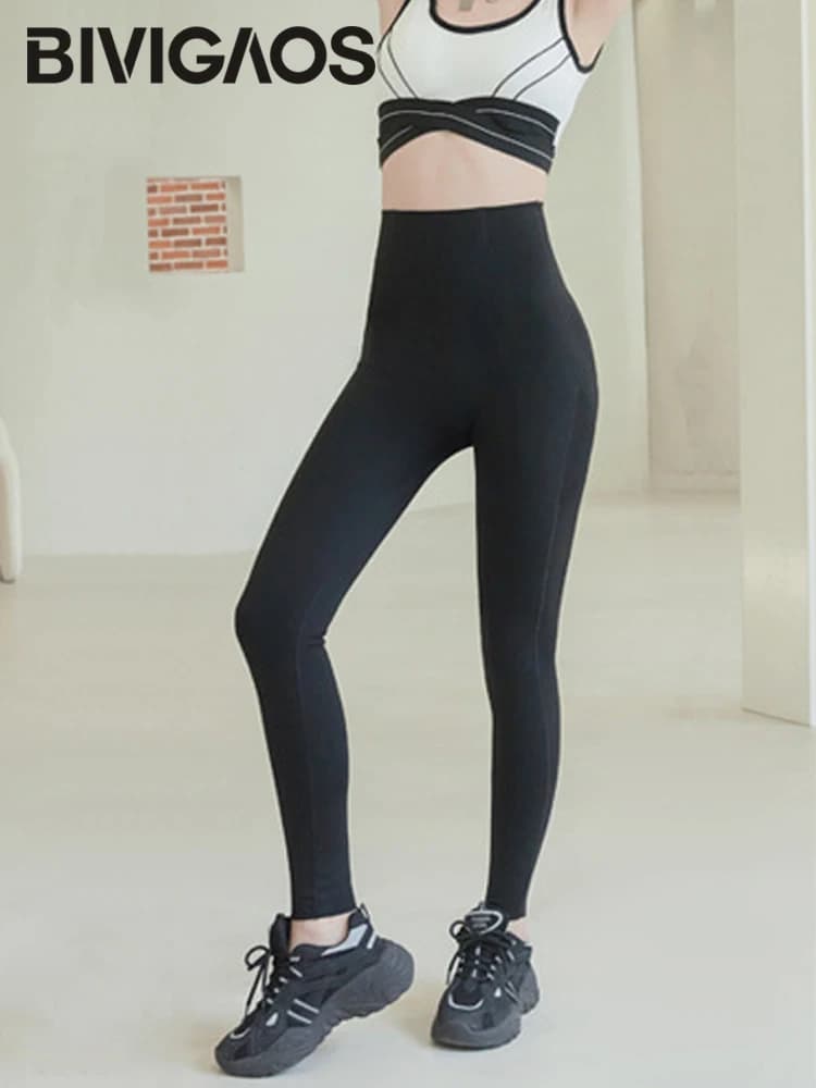 BIVIIncome OS Micro-PMurcia Butt Lifter Leggings pour Femme, 5D Slim, Taille Haute, Fitness, Push Up