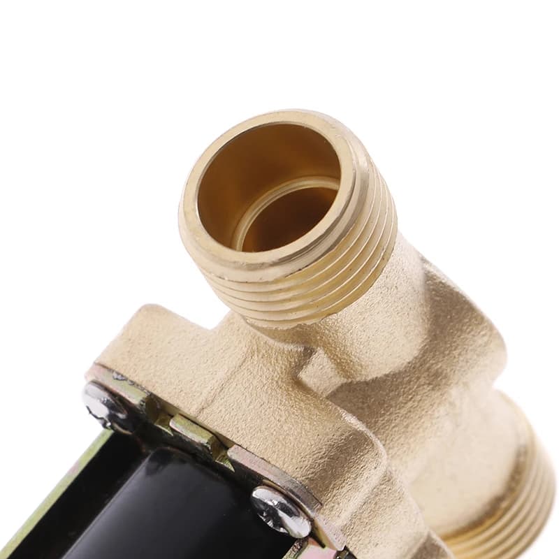 Électrovanne électrique en laiton pour chauffe-eau solaire, G1/2, DC 12V, 24V, AC 220V