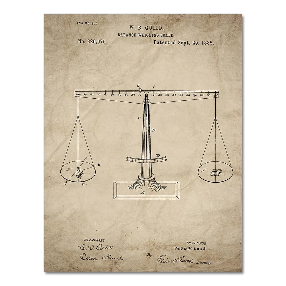 Affiches et impressions de brevet de loi de justice de dame, échelles de justice, art de cadeau d'av