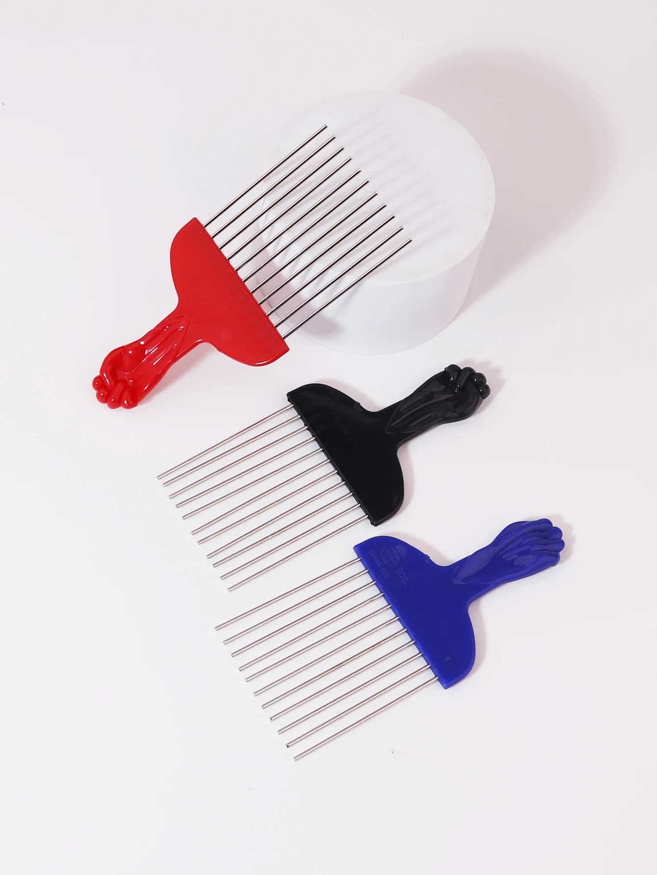 Peigne à cheveux noir en acier inoxydable, peigne à aiguilles en acier, outil professionnel pour hom