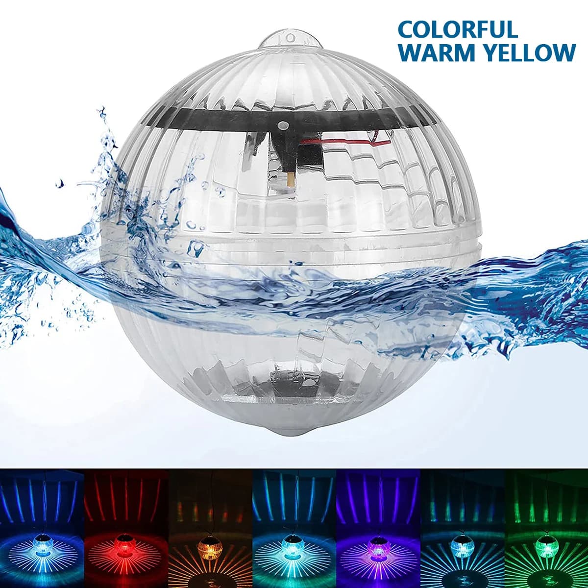 Solaire flottant piscine lumière LED étanche solaire lueur boule lampe décoration pour piscines étan