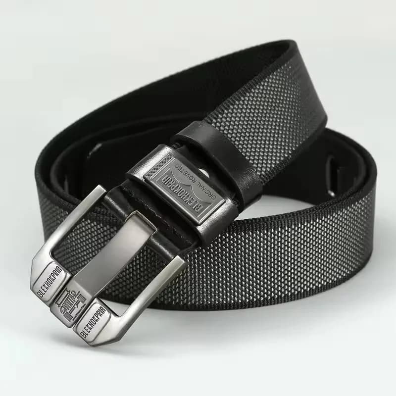 Nouvelle mode hommes boucle ardillon jeunesse salopette toile ceinture ceinture décontracté rétro dé