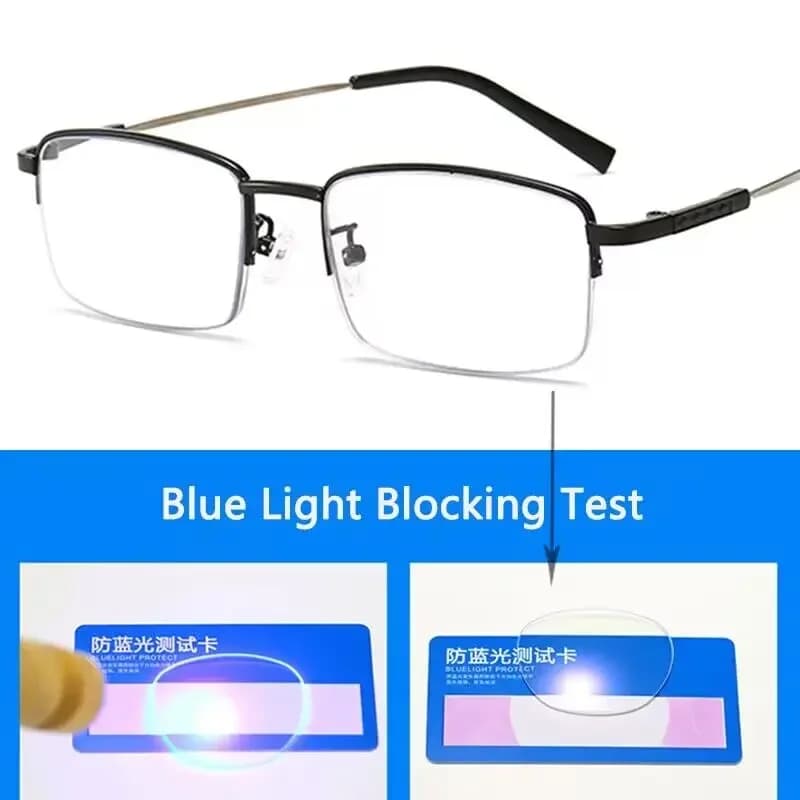 Clara Vida-Lunettes de lecture photochromiques progressives pour hommes et femmes, alliage de titane