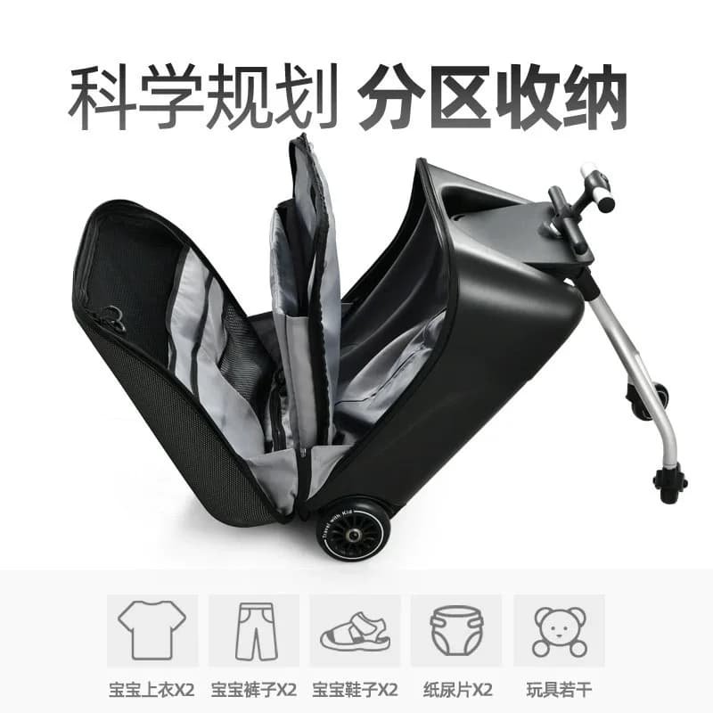Valise de trottinette pour enfants, sac à roulettes pour bébé, bagage à main paresseux, haute qualit