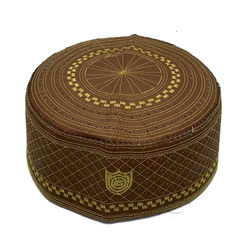 Chapeau de prière pour hommes musulmans, broderie en coton, chapeaux pour Ramadan islamique, accesso