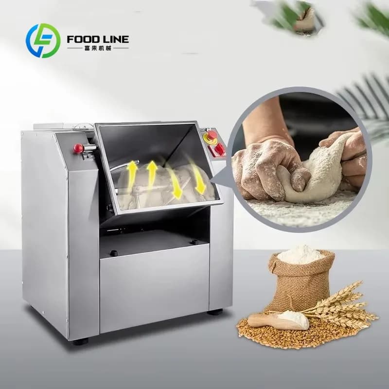 Mélangeur de pâte en spirale horizontal en acier inoxydable, personnalisé, 15kg, 50kg, boulangerie à