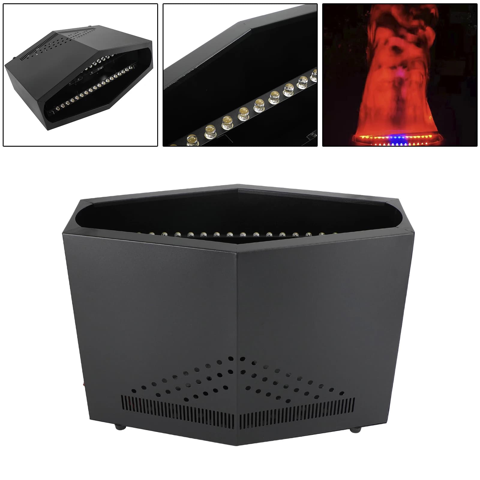 Enquêter de flamme rouge et bleu à 36 LED, lampe de décoration de scène simulée, DJ, fête d'Hallowee