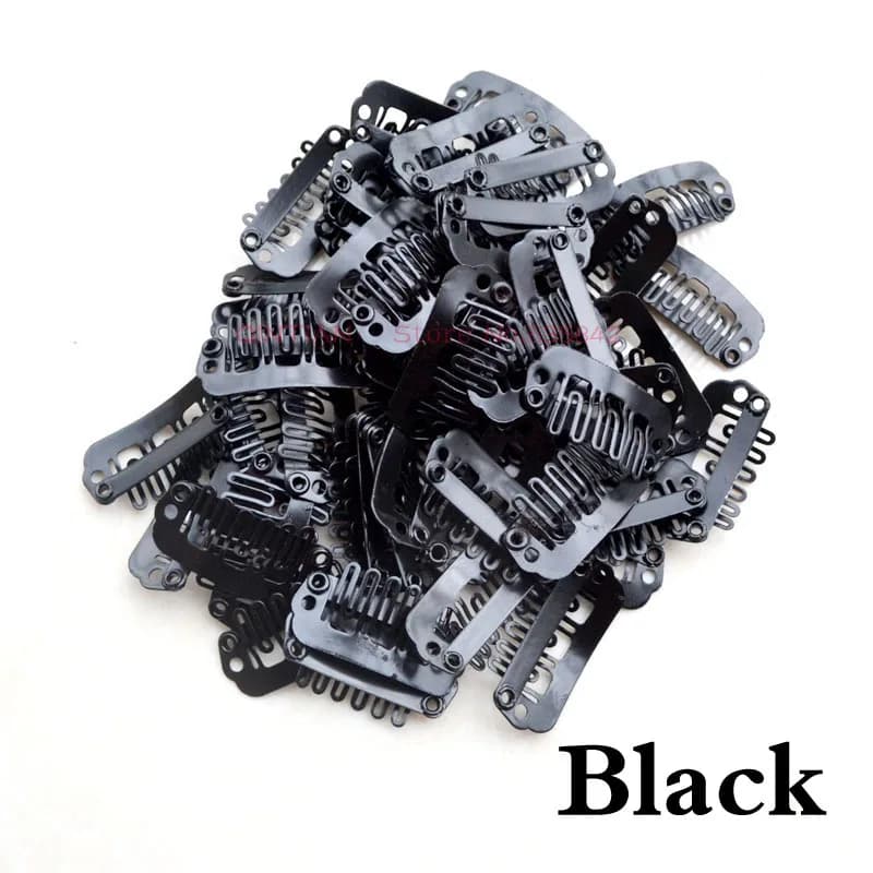 Mini pinces pour extension de cheveux, 100 pièces, 23mm, peignes en acier inoxydable, pour perruque,