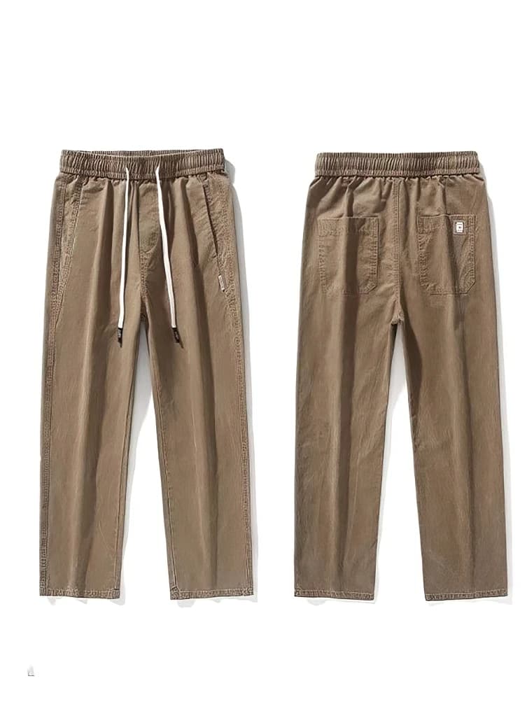 Pantalon Cargo droit décontracté pour hommes, jambe large, marron, Long, Cargo, travail d'affaires, 