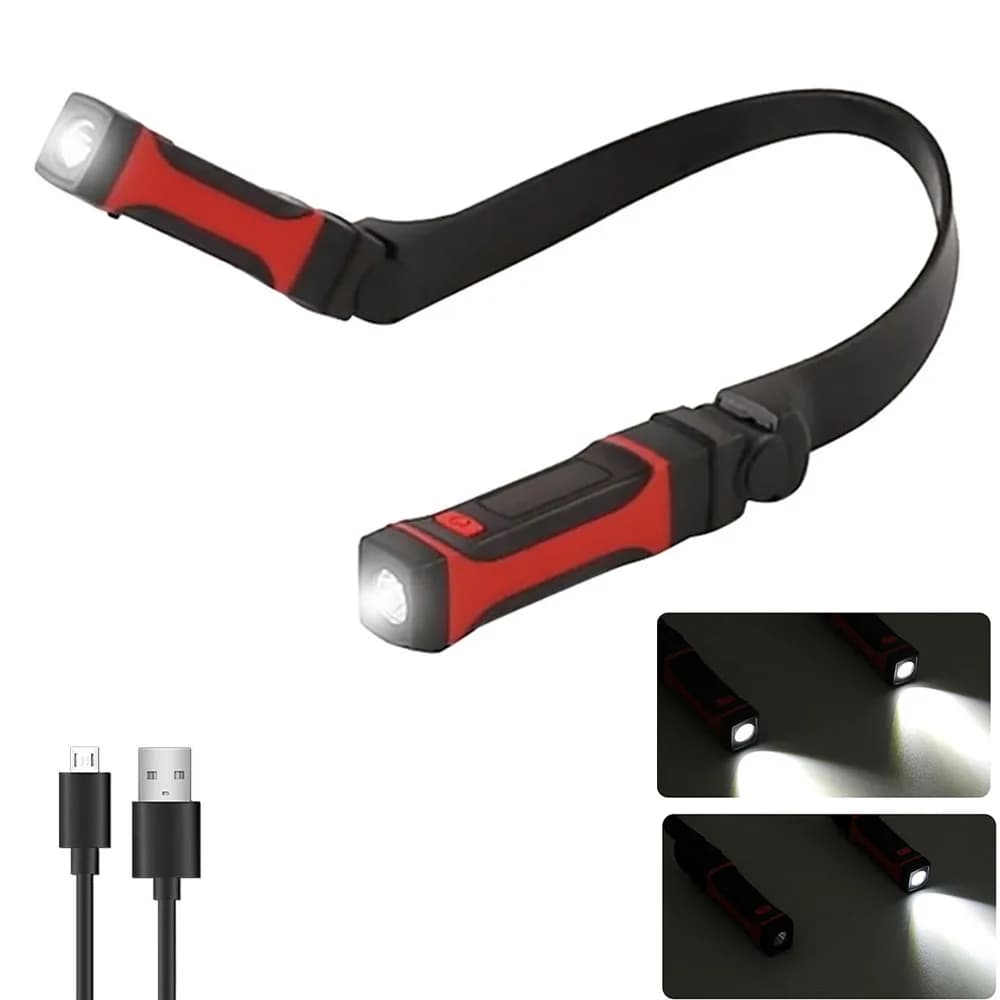 Flexible mains libres LED cou lumière livre lampe de lecture nuit Camping lumière lampe de poche AA/