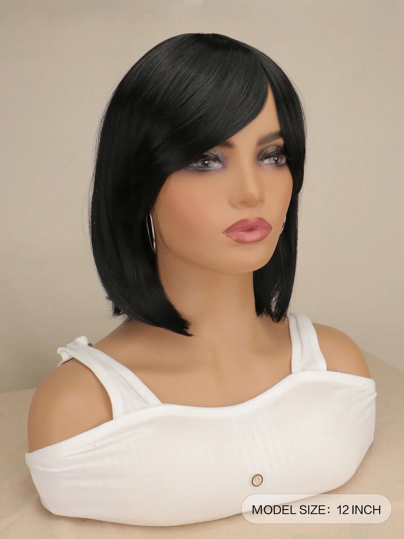 Perruques Bob courtes Striaight pour femmes et filles, perruques synthétiques naturelles noires, mar