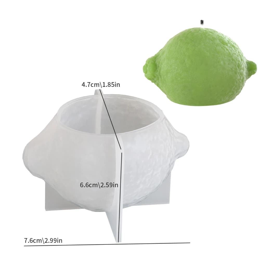 Moules en Silicone pour bougies au citron, facile à démouler, en forme de Fruits, en résine, outils 