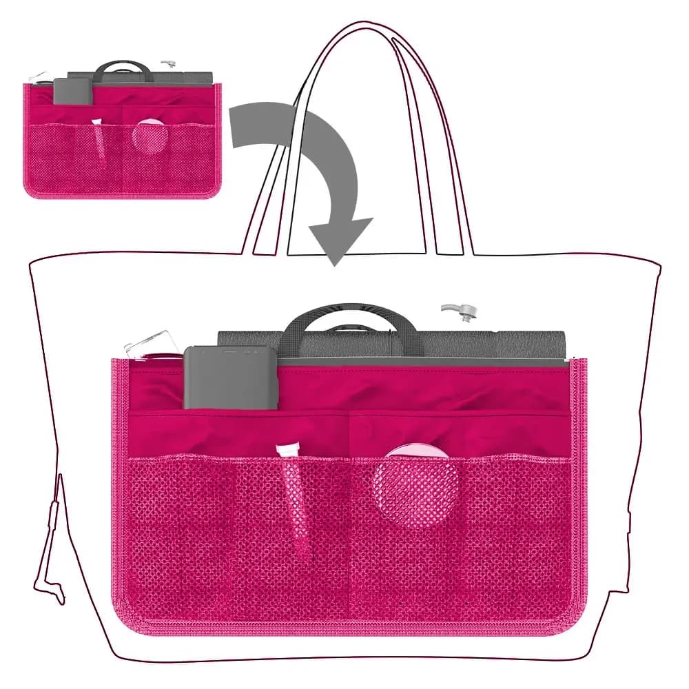 Sac à main de voyage pliable en nylon pour femme, sac à cosmétiques, fourre-tout de maquillage, doub