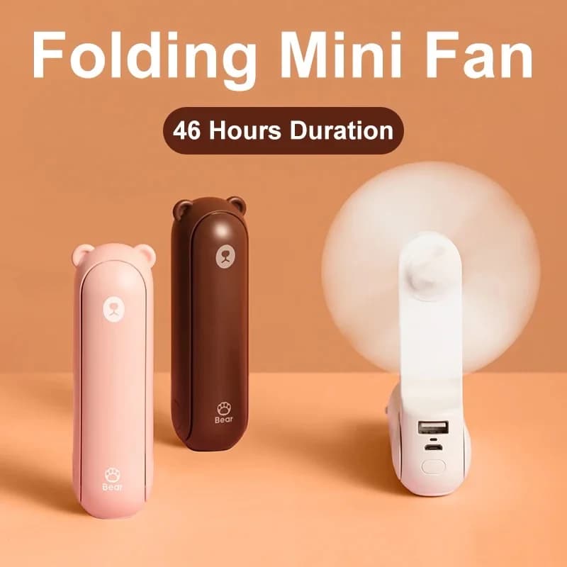 JISULIFE Mini ventilateur portatif, petit ventilateur silencieux Rechargeable par USB 4500mAh pour l