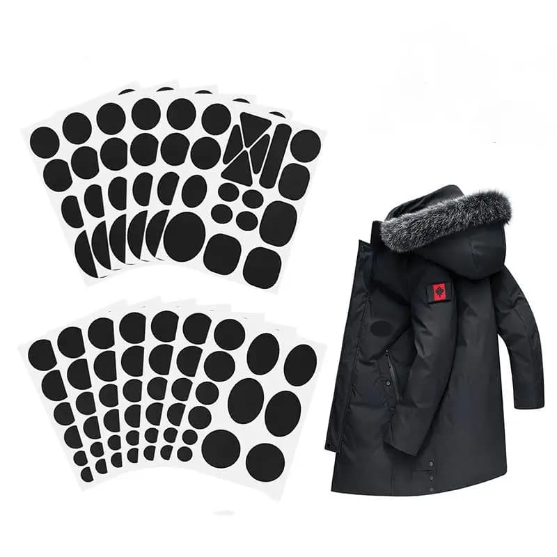 Patchs noirs auto-adhésifs pour doudoune, pantalons, réparation de vêtements, Patch lavable, tissu à