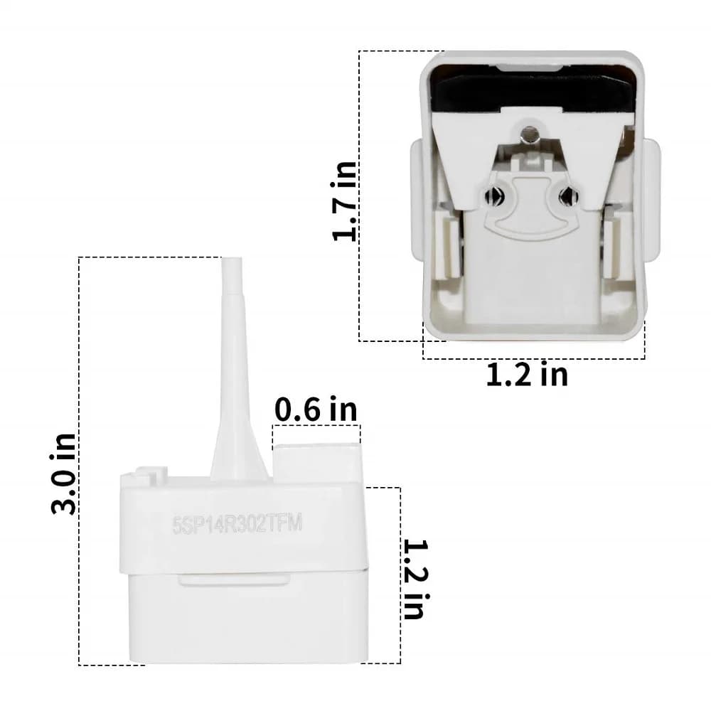 W 10613606   Relais de démarrage et condensateur de compresseur de réfrigérateur pour Whirlpool Kitc