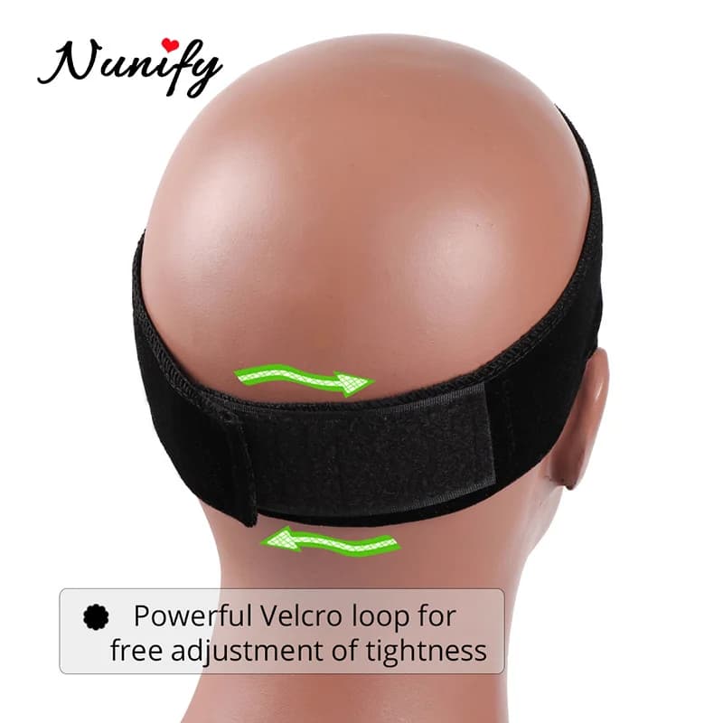 Nunify anti-dérapant doux velours femmes perruque poignées bandeau réglable porte-perruque velours p