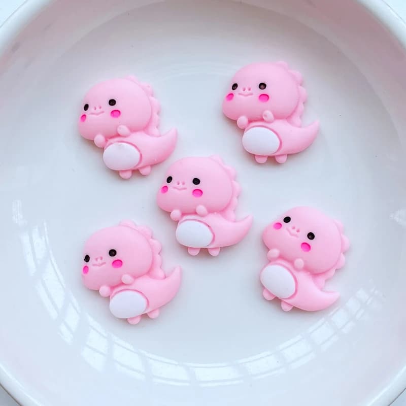20 pièces nouveau mignon Mini 19*20mm dessin animé petit dinosaure dos plat résine Scrapbooking bijo