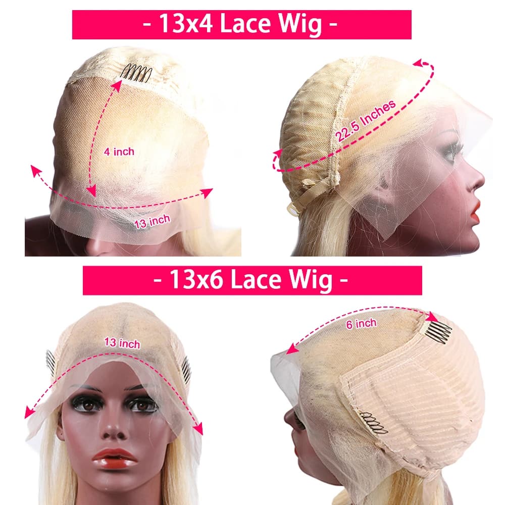 Perruque Lace Frontal Wig brésilienne naturelle, cheveux lisses, blond Transparent HD, 13x4, 13x6, p