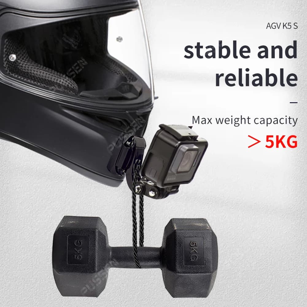 CamSteer pour casque AGV K5 K5S, support de menton en aluminium personnalisé compatible avec GoPro 1