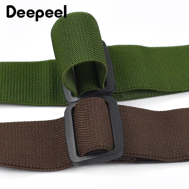 Deepeel 3.8*125 cm mode hommes bretelles adulte 2 Clips côté bretelles en plastique sangle pour cein