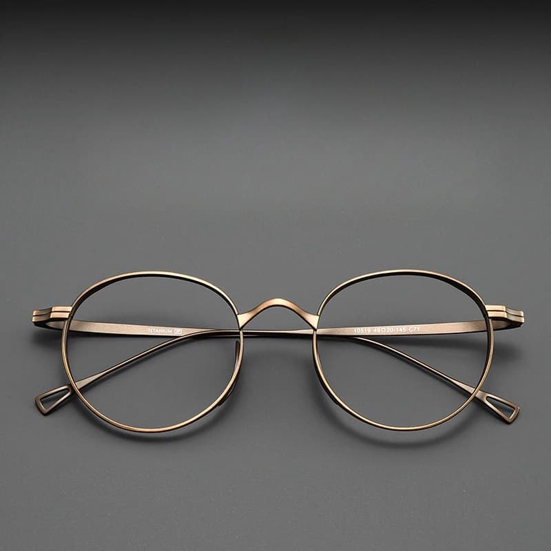 FIRADA mode lunettes confortables rétro pur titane lunettes rondes optique lunettes de Prescription 