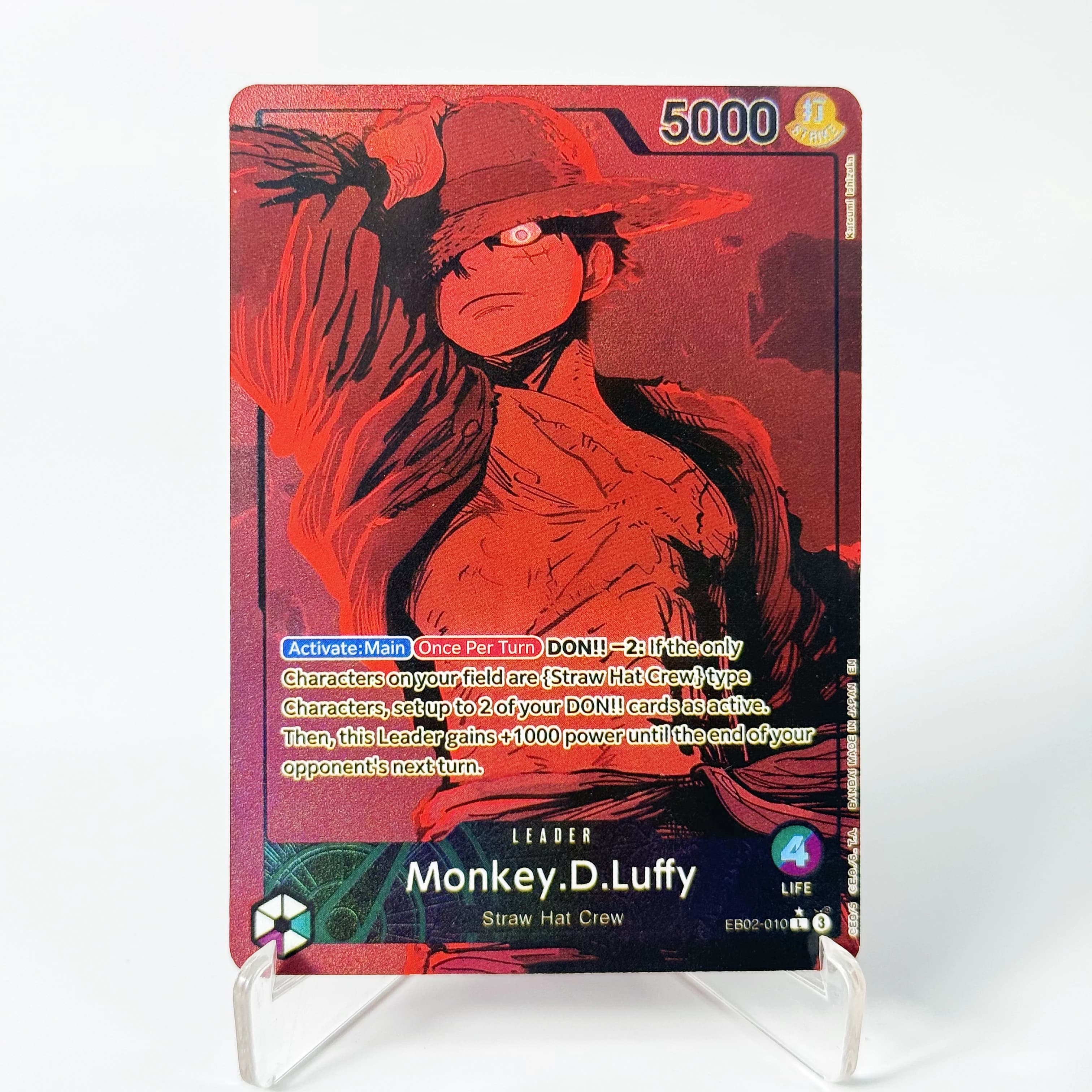 Carte promotionnelle One Piece US College Basketball Luffy, réplique de collection de l'équipage Cha