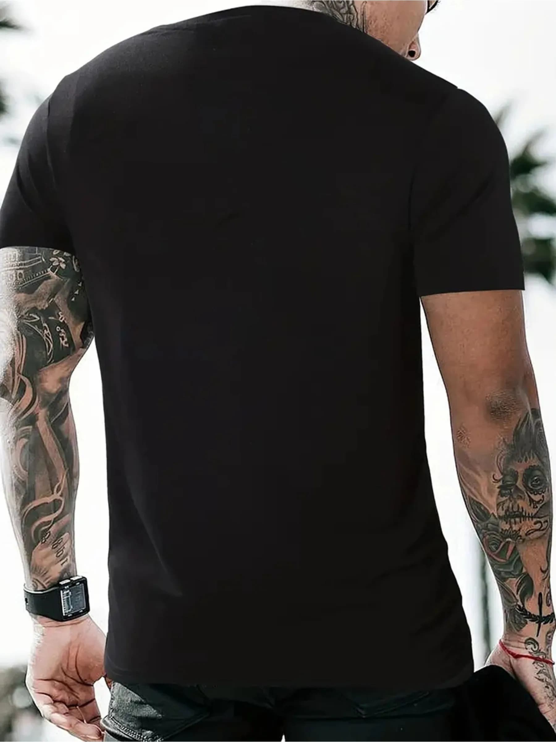 T-Shirt à manches courtes pour hommes, motif Vintage Y2K, ailes d'ange et lèvres, noir, décontracté,