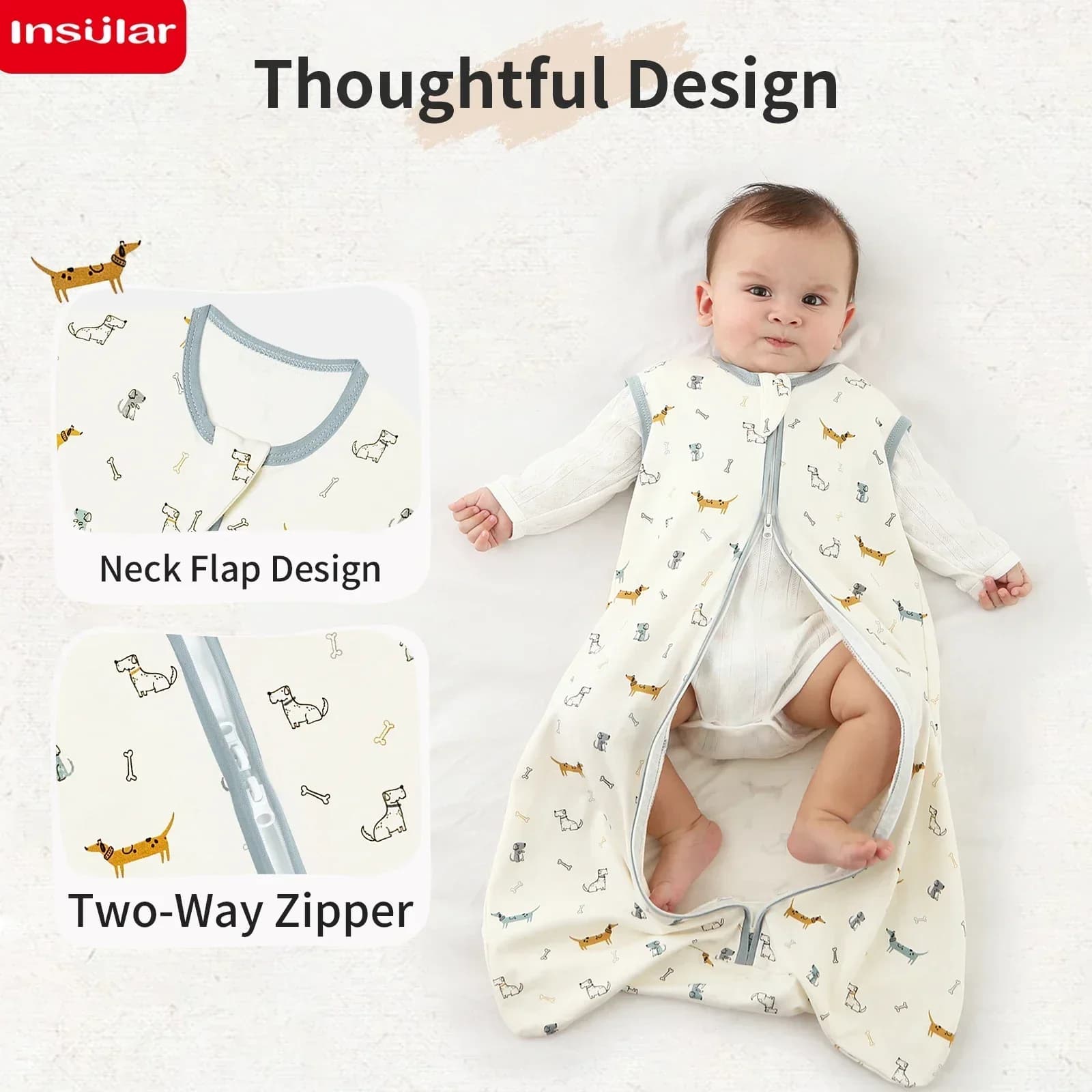 Sac de couchage pour bébé, nouveau-né, Anti-choc, pyjama pour bébé, léger, fermeture éclair, costume